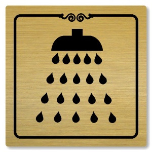 Sprcha, 100x100mm, zlatá, Texas